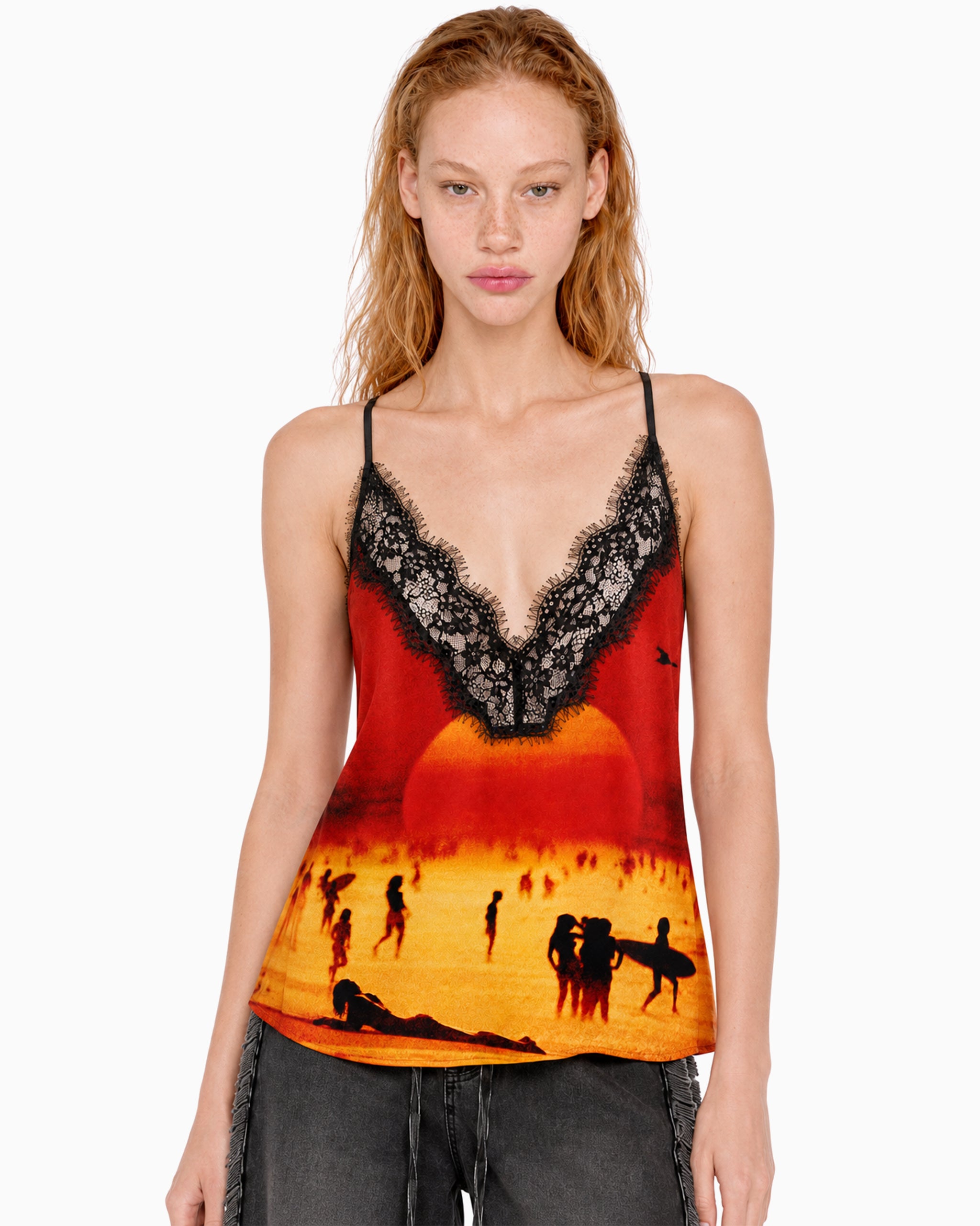 Blusa Cetim Pôr do Sol