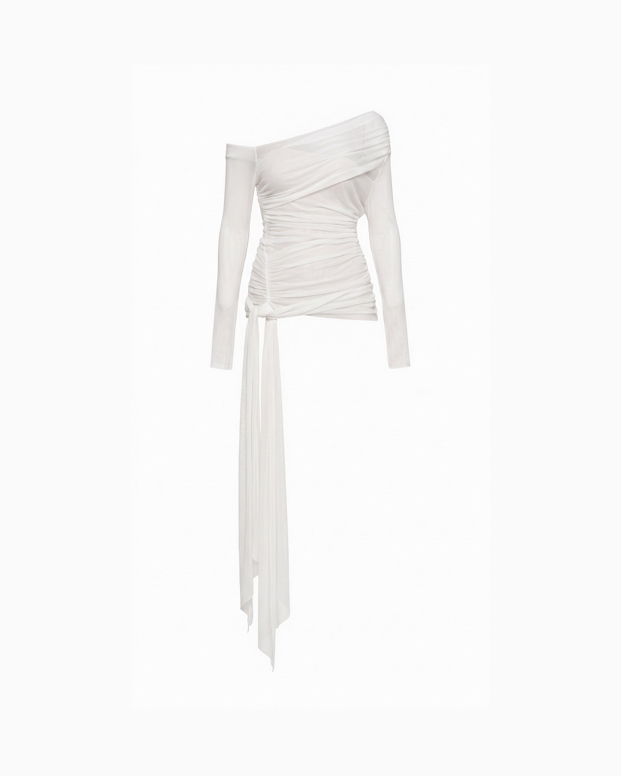Blusa Tule Faixa Lateral