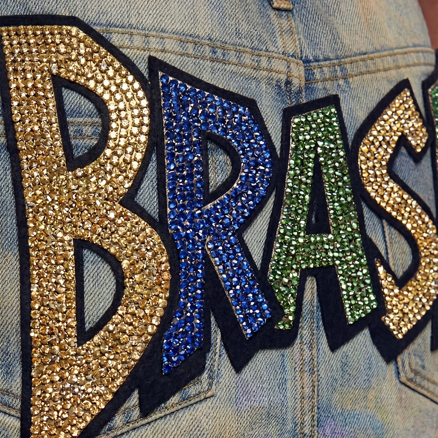 Mini Saia Jeans Brasilidades