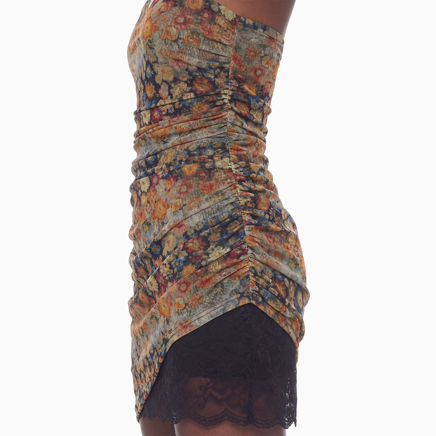 Vestido Curto Tule Renda Hibisco