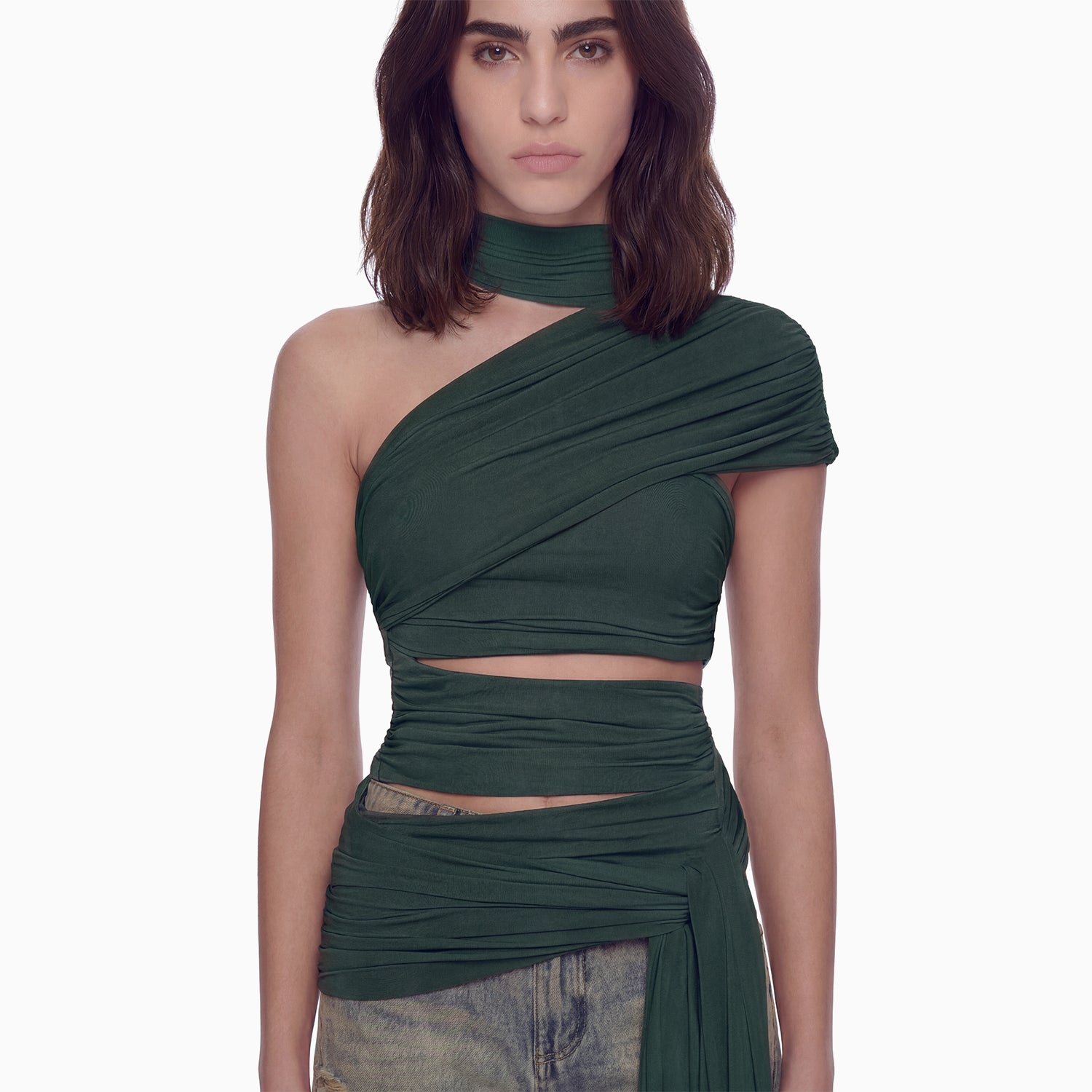 Blusa Ombro Drapeado Hexa