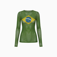 Blusa Tule Bandeira