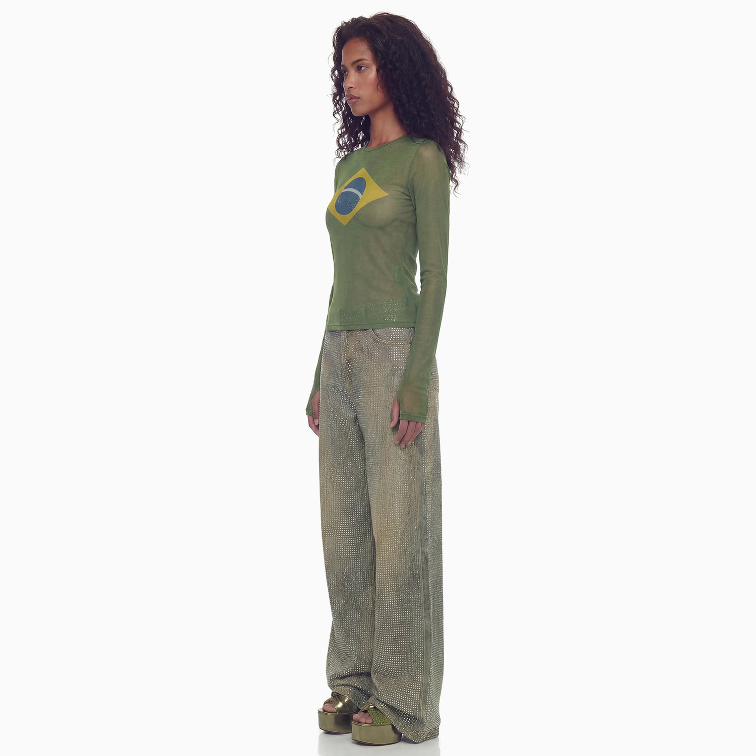 Blusa Tule Bandeira