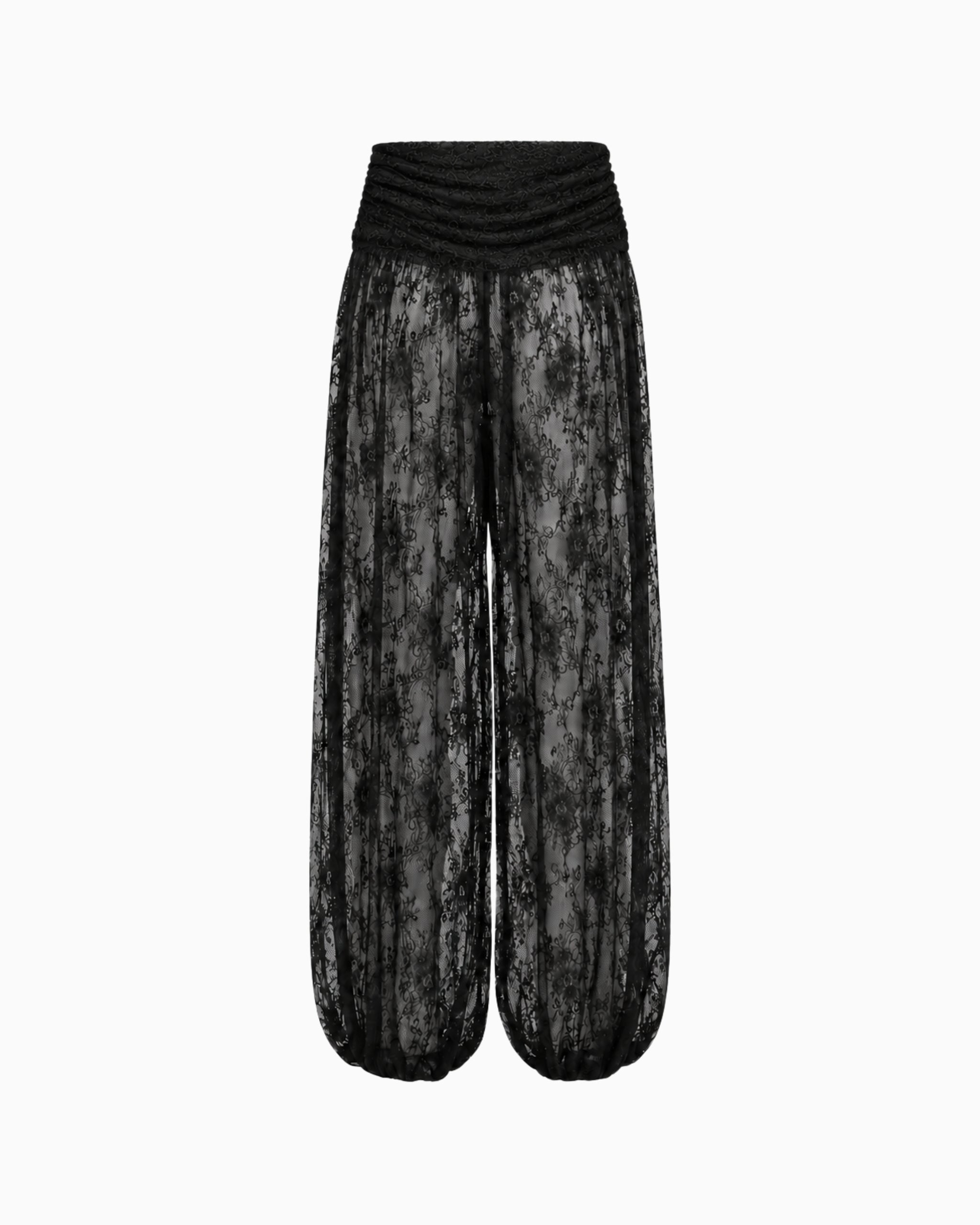 Calça Aladim Pala Drapeada Renda haze