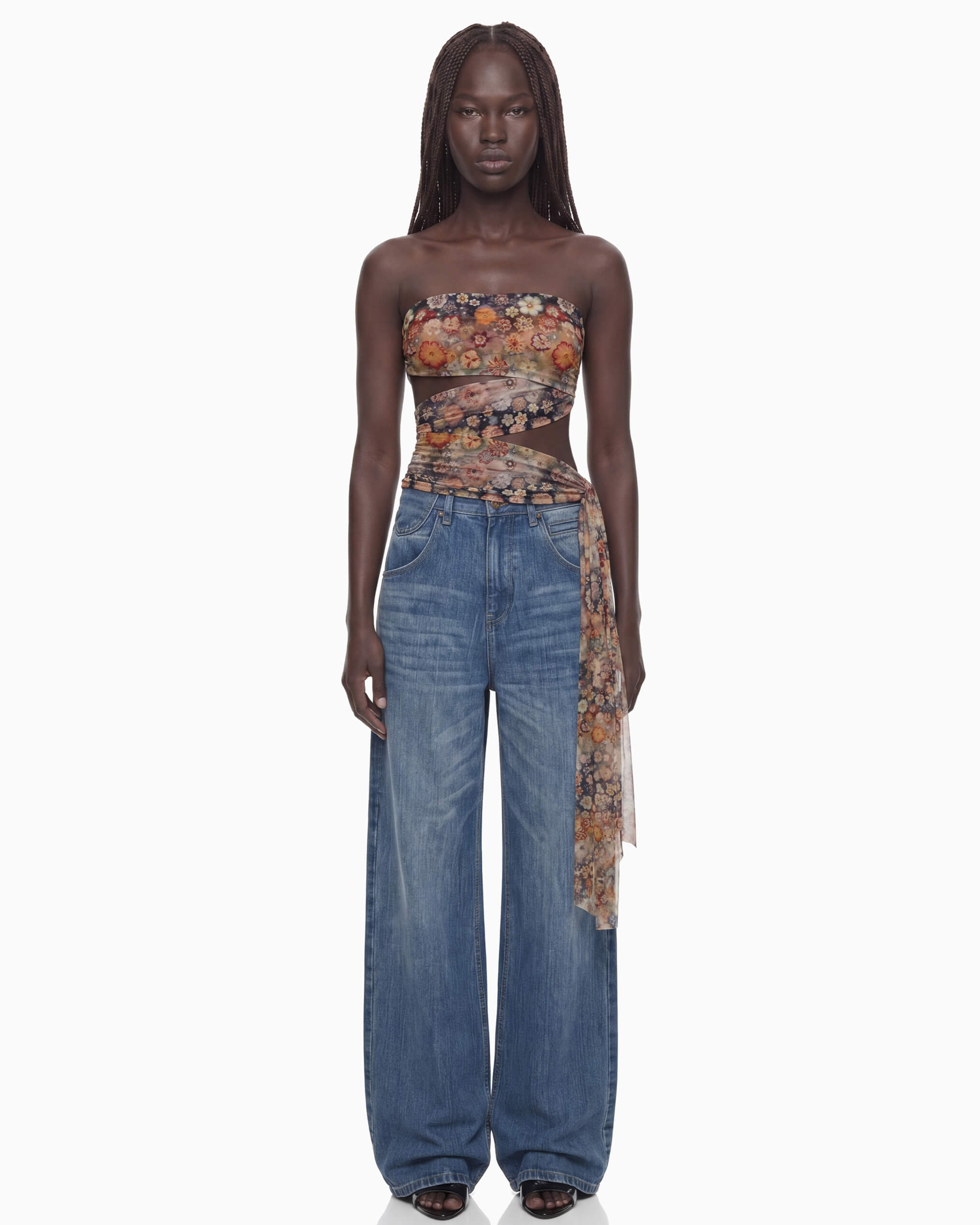 Calça Jeans Faixas Traseiras