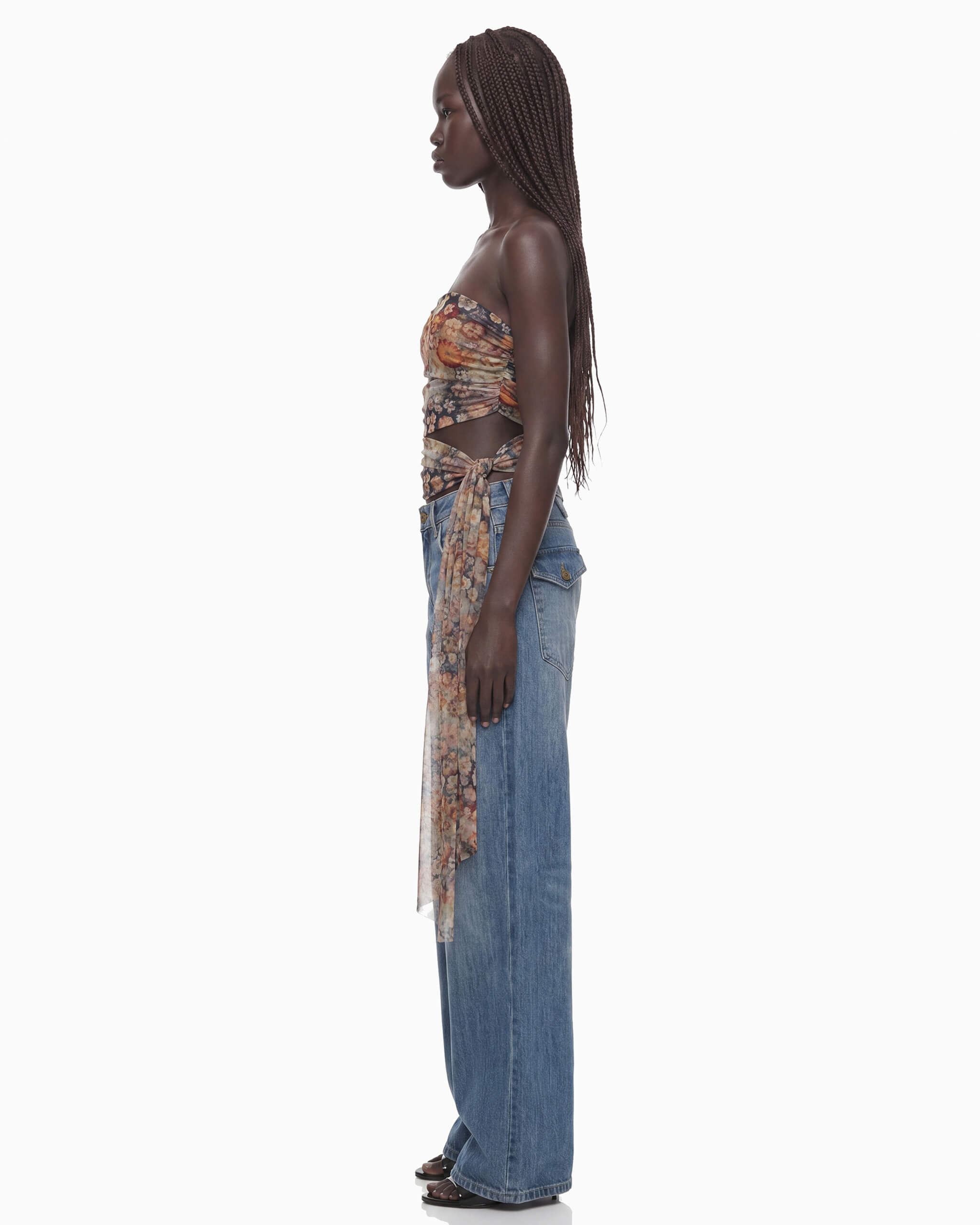 Calça Jeans Faixas Traseiras