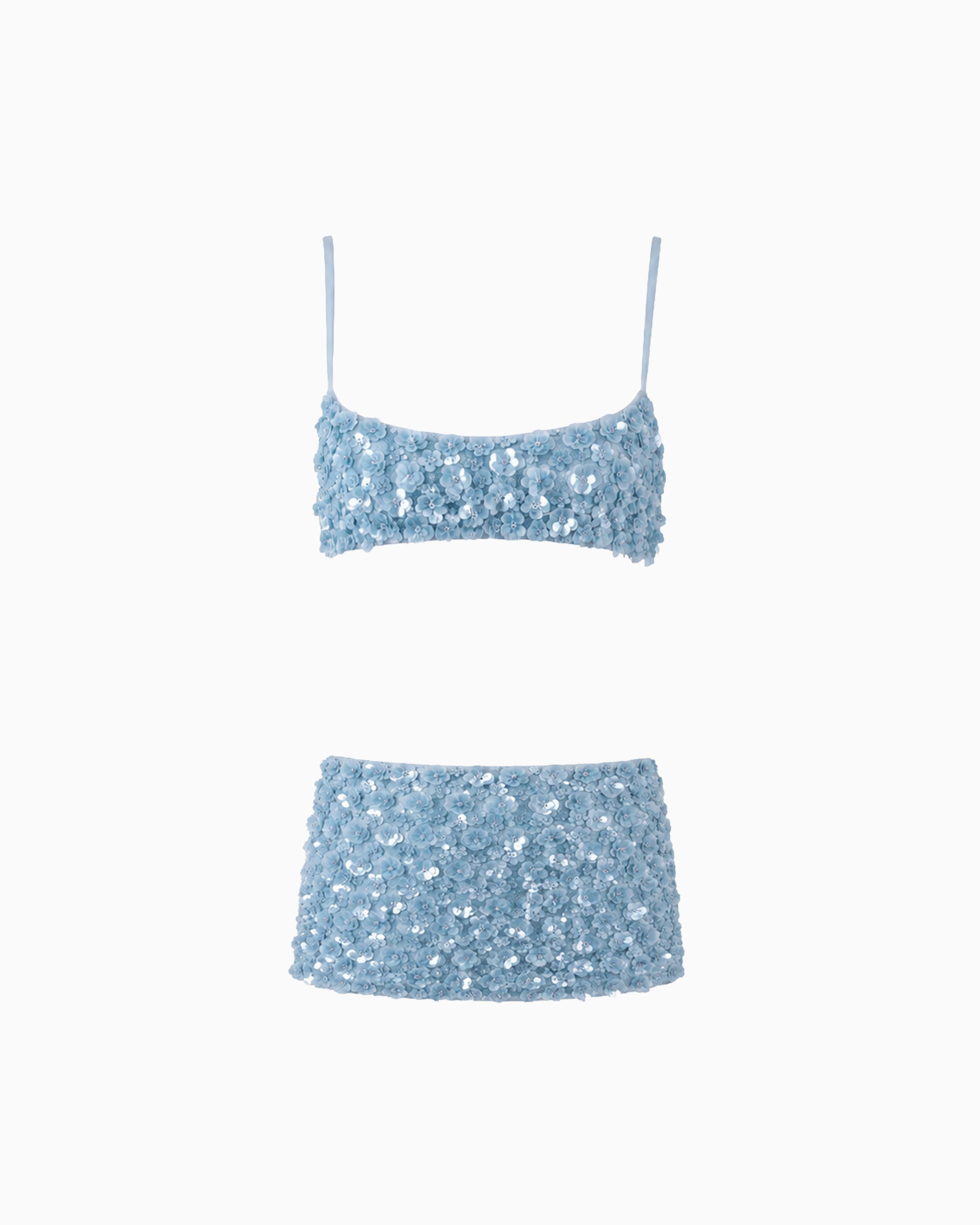 Conjunto Paetê Floral