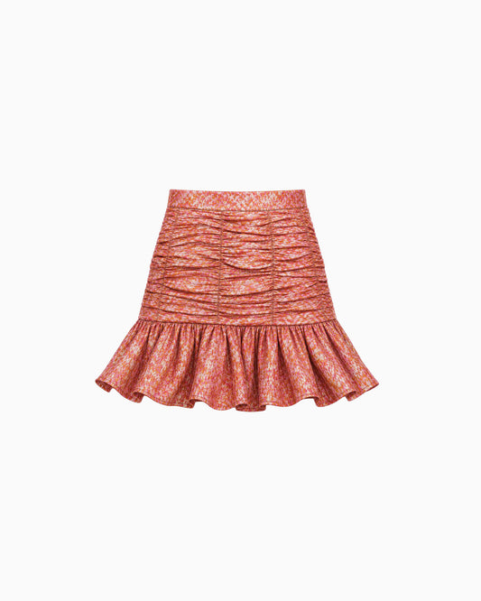Mini Saia Drapeada Jacquard