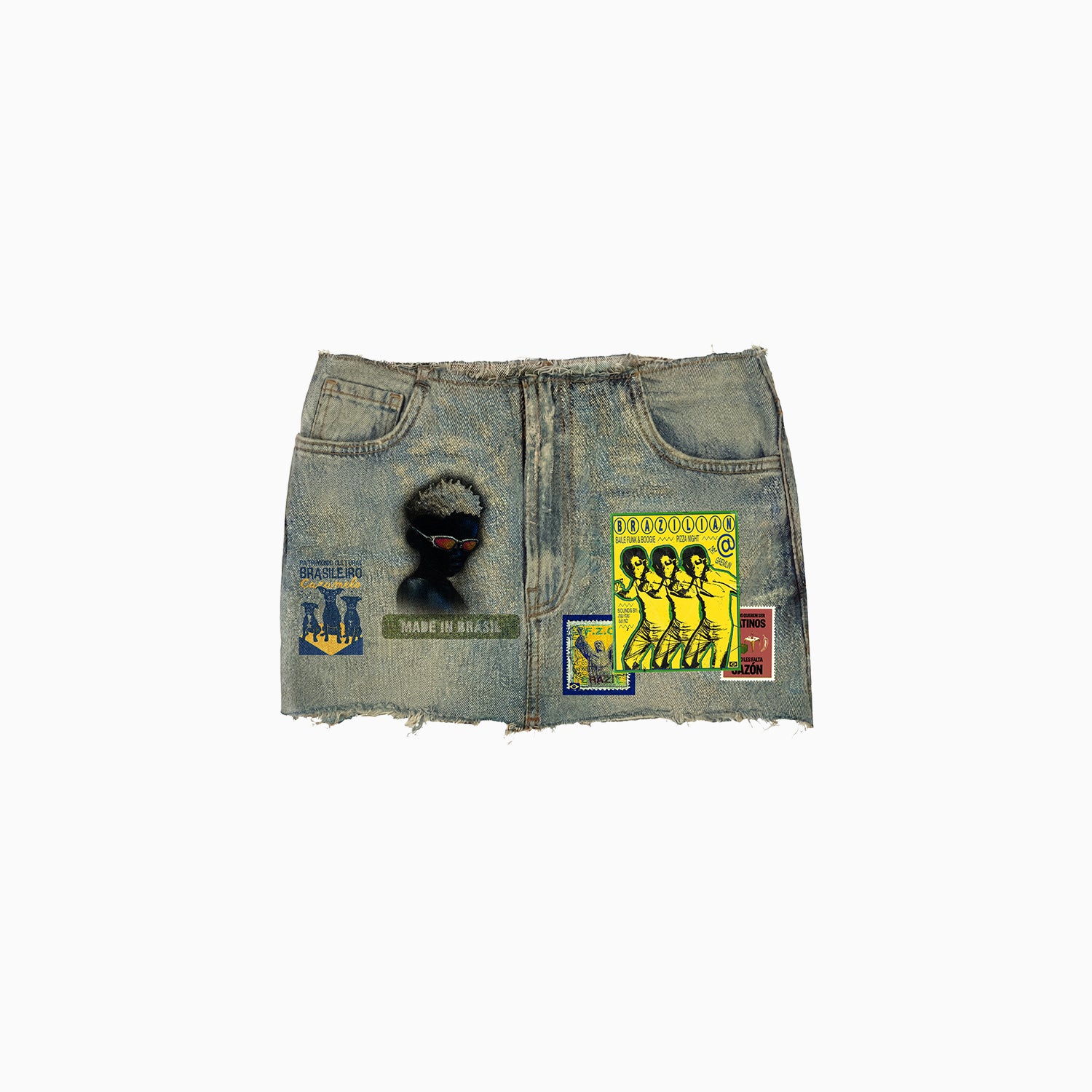 Mini Saia Jeans Brasilidades