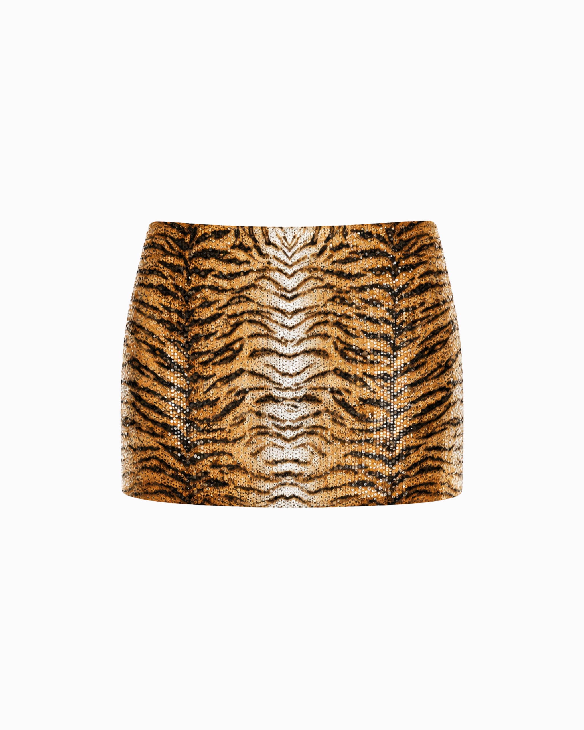 Mini Saia Paetê Animal Print