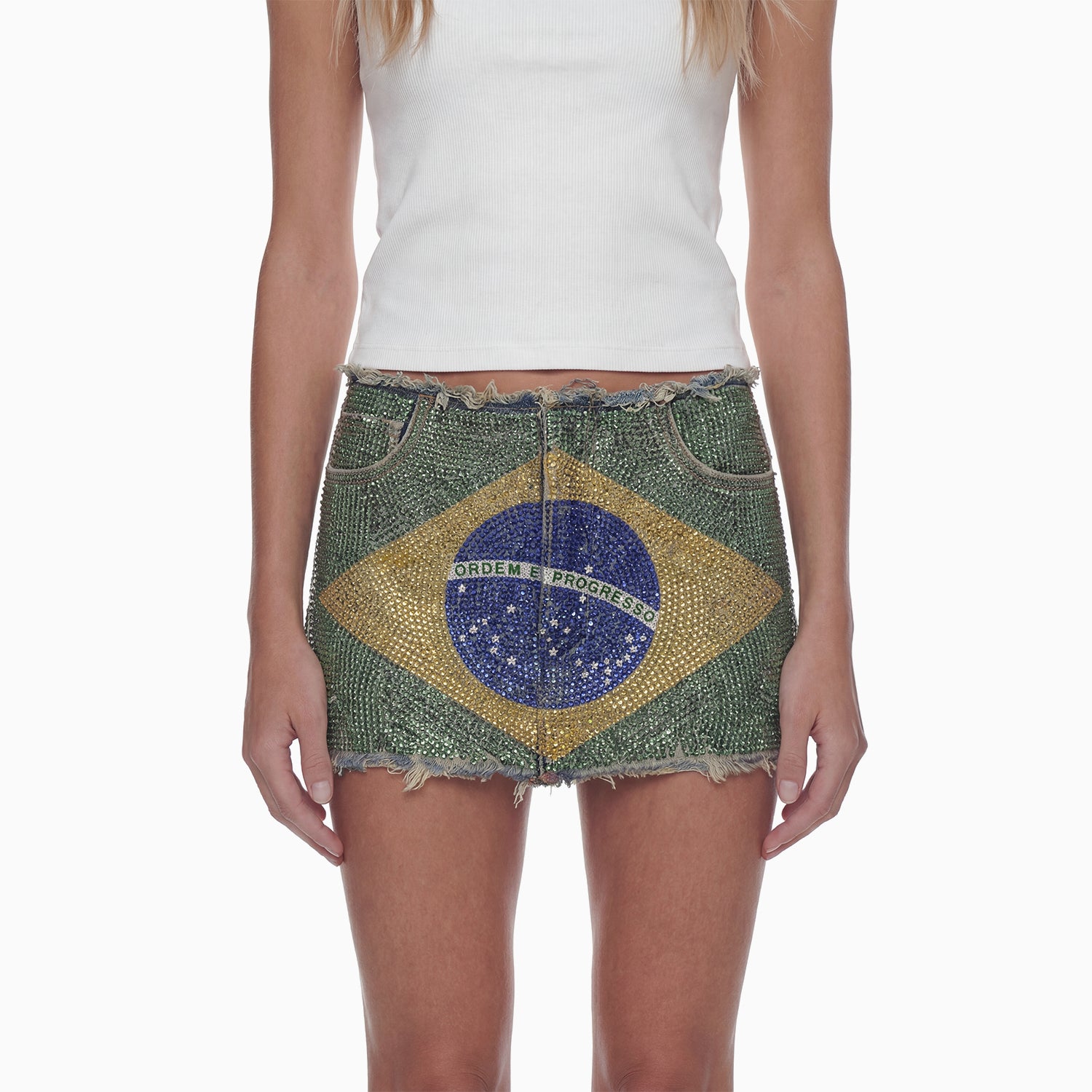Mini Saia Strass Bandeira