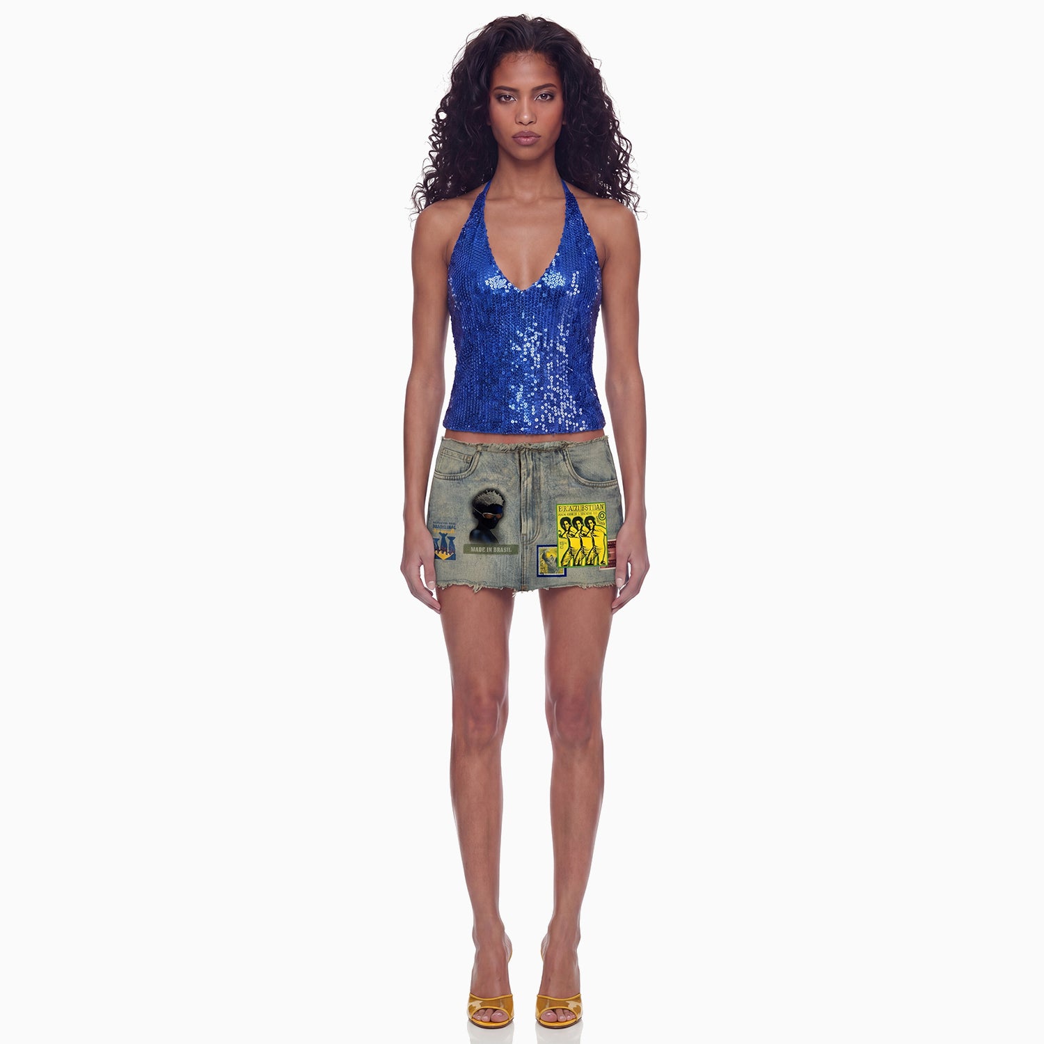 Mini Saia Jeans Brasilidades