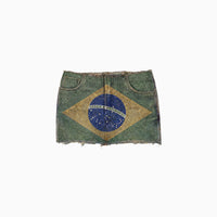 Mini Saia Strass Bandeira