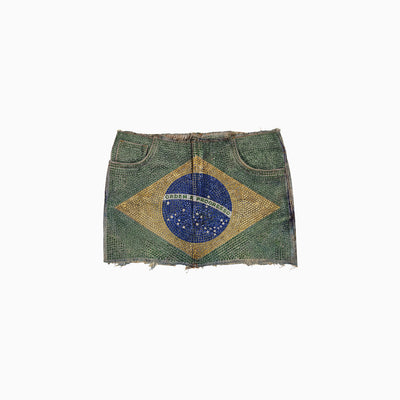 Mini Saia Strass Bandeira