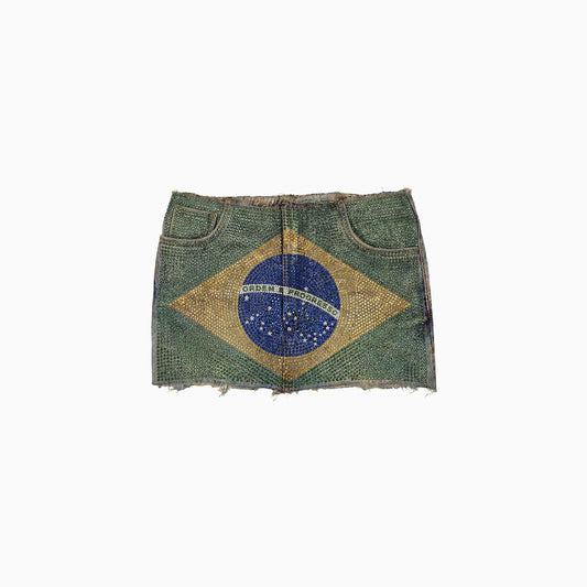 Mini Saia Strass Bandeira
