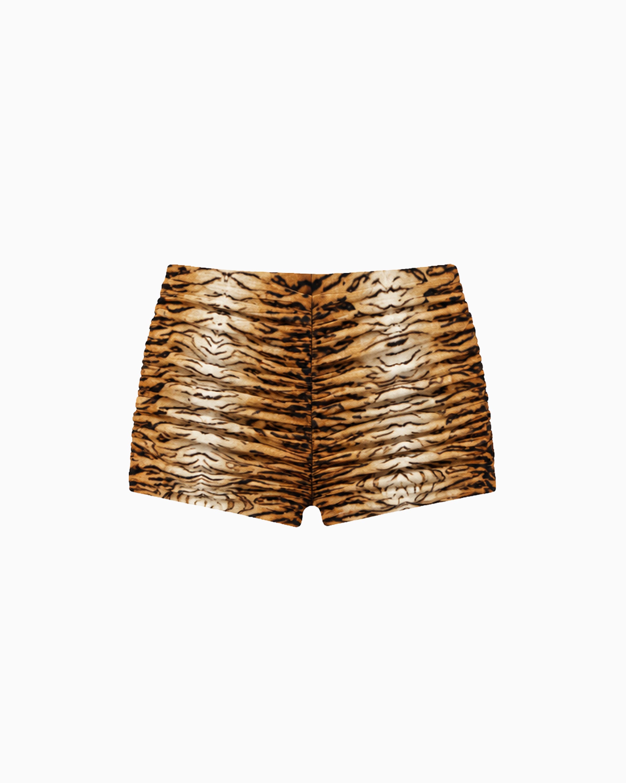 Shorts Tule Drapeado Animal Print