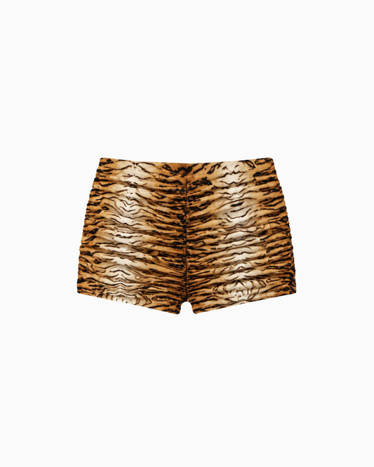Shorts Tule Drapeado Animal Print