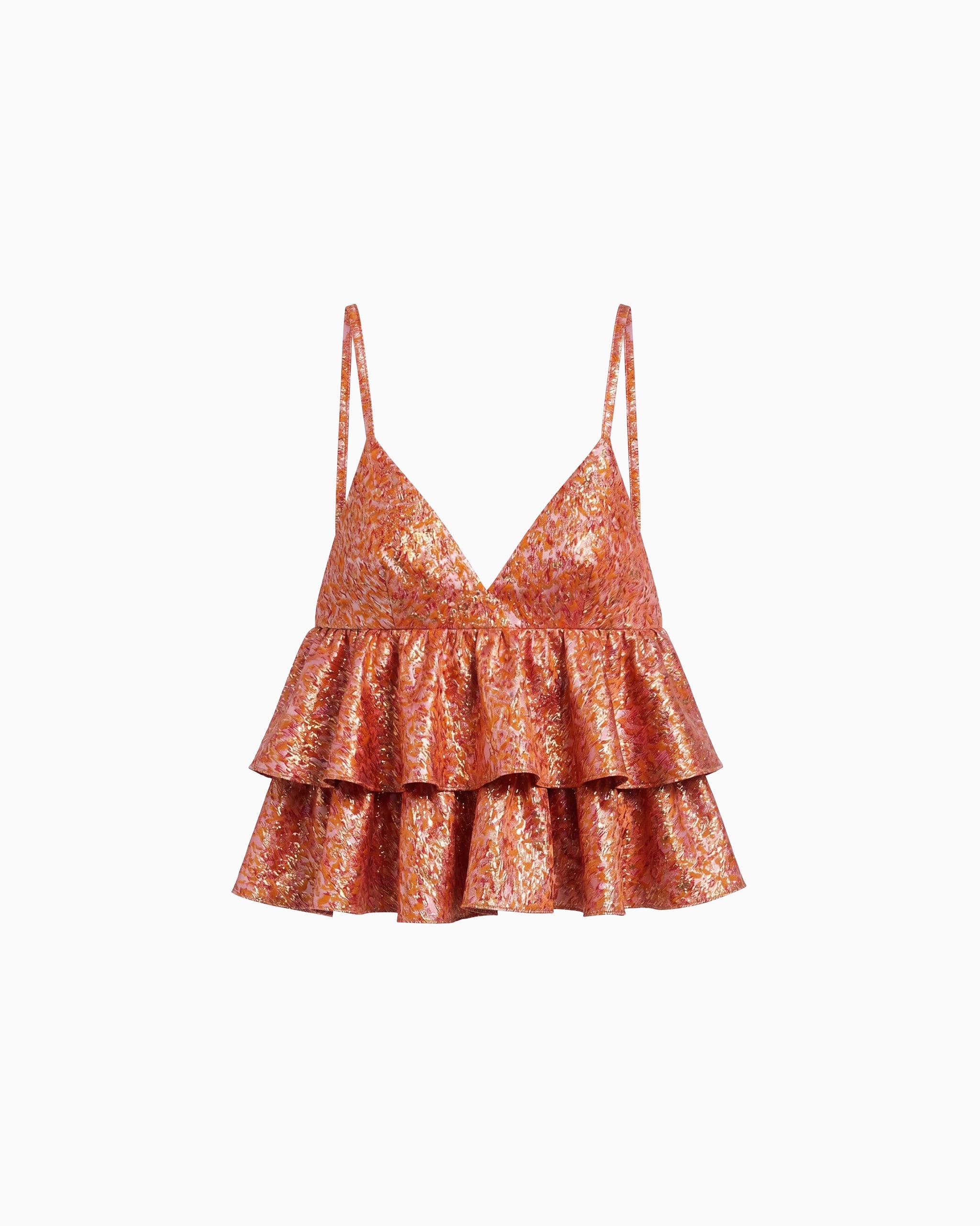 Top Babados Jacquard