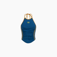 Top Halter Drapeado Hexa