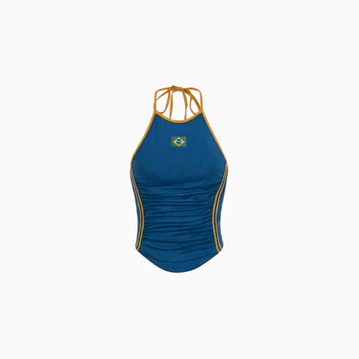 Top Halter Drapeado Hexa
