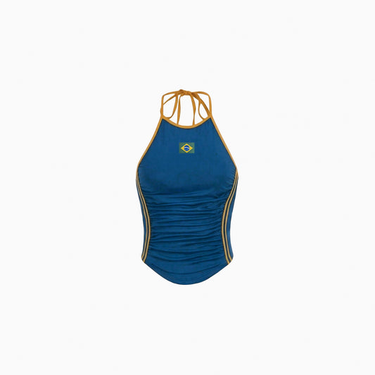 Top Halter Drapeado Hexa