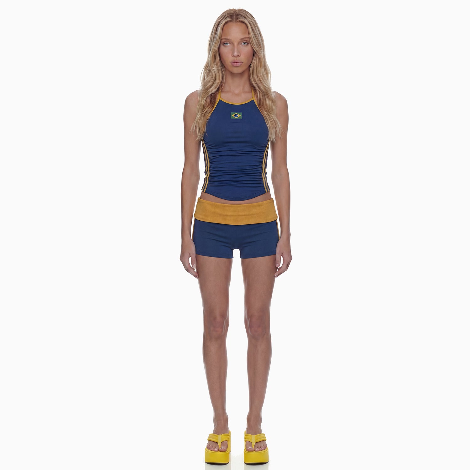 Top Halter Drapeado Hexa