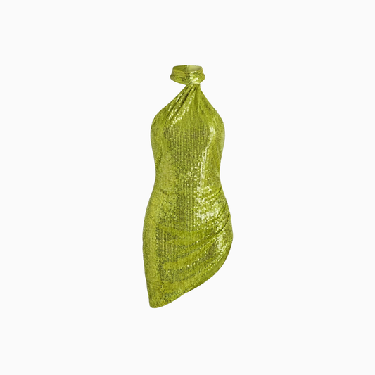 Vestido Assimétrico Paetê Aura