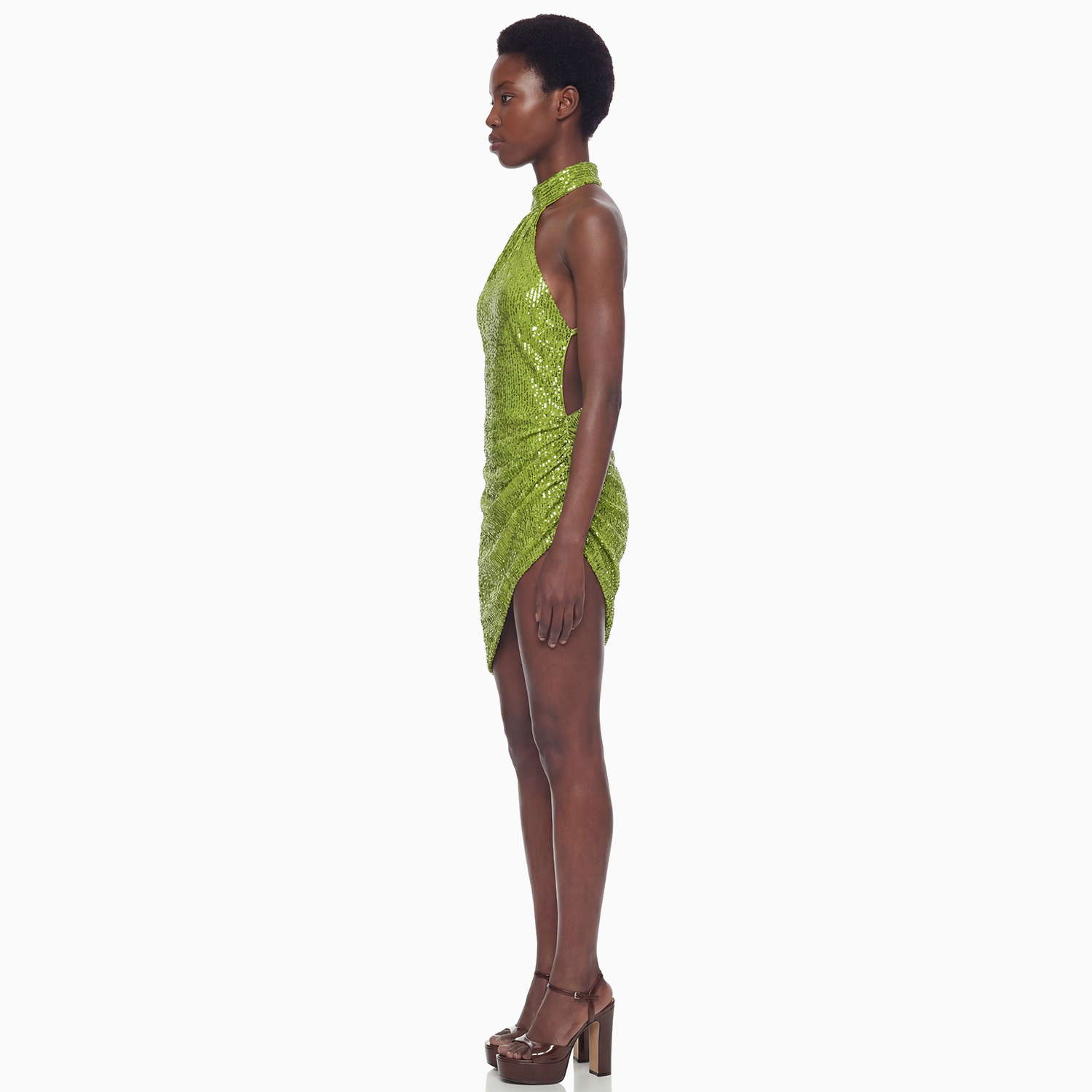 Vestido Assimétrico Paetê Aura