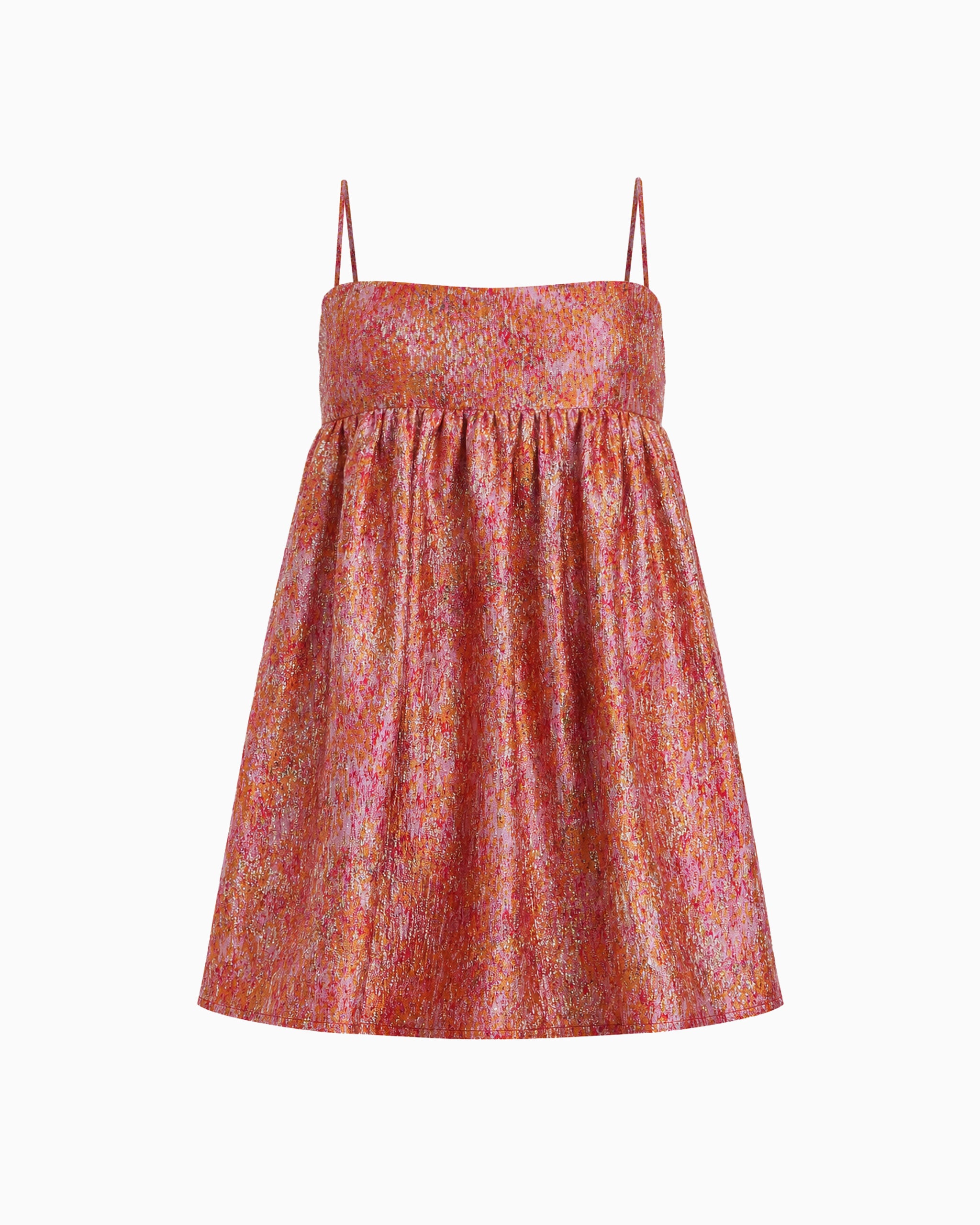 Vestido Curto Com Alça Jacquard