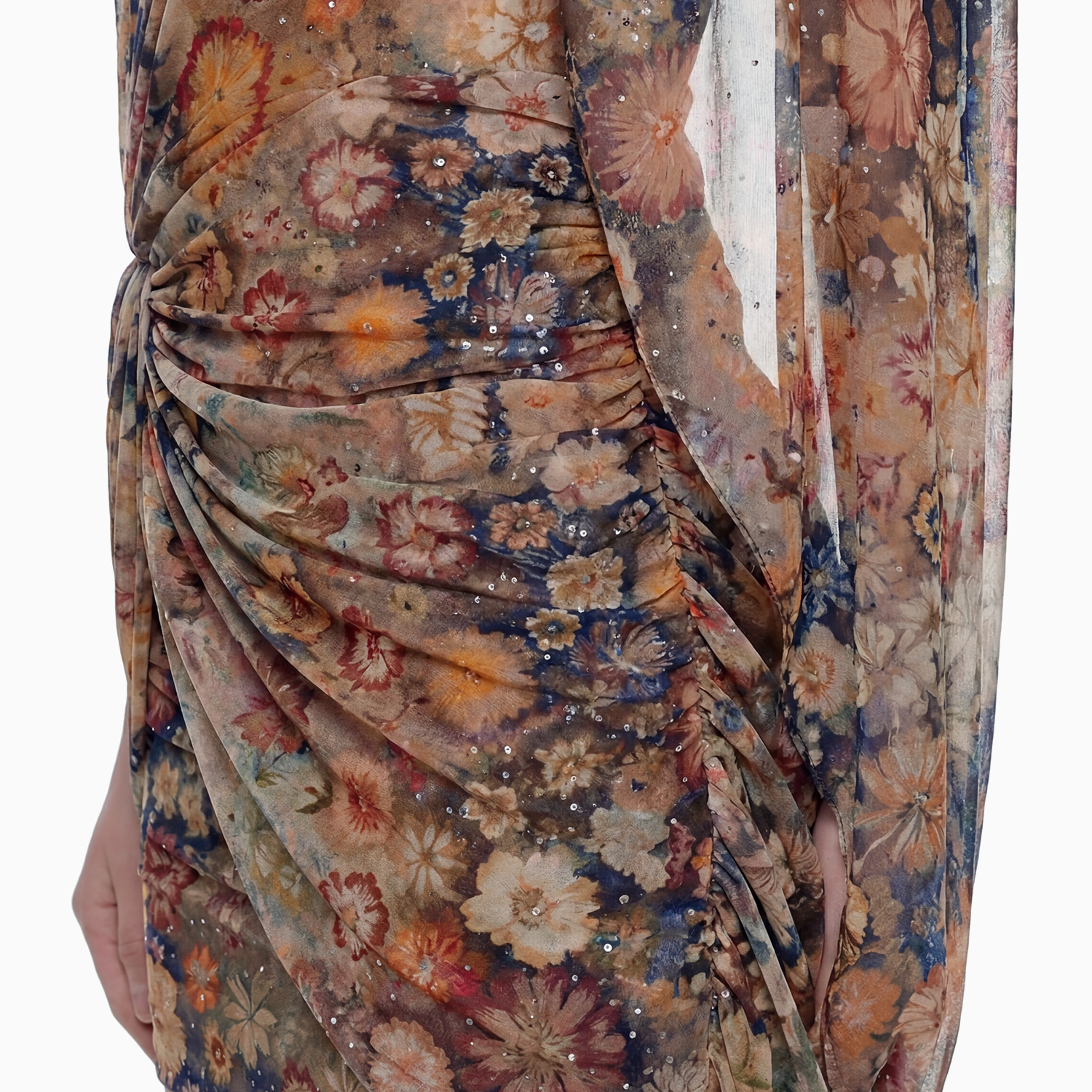 Vestido Curto Manga Tule