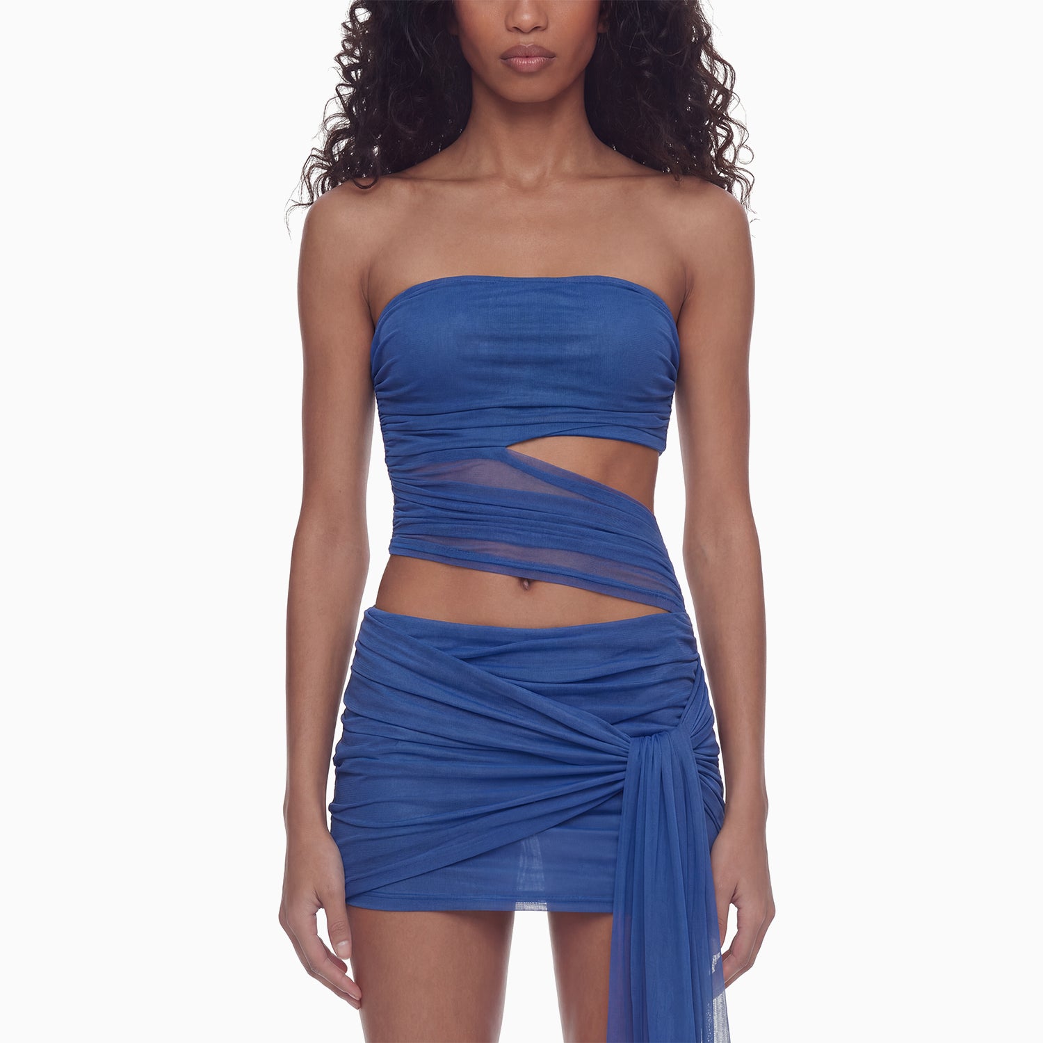 Vestido Curto Transpasses Tule Hexa