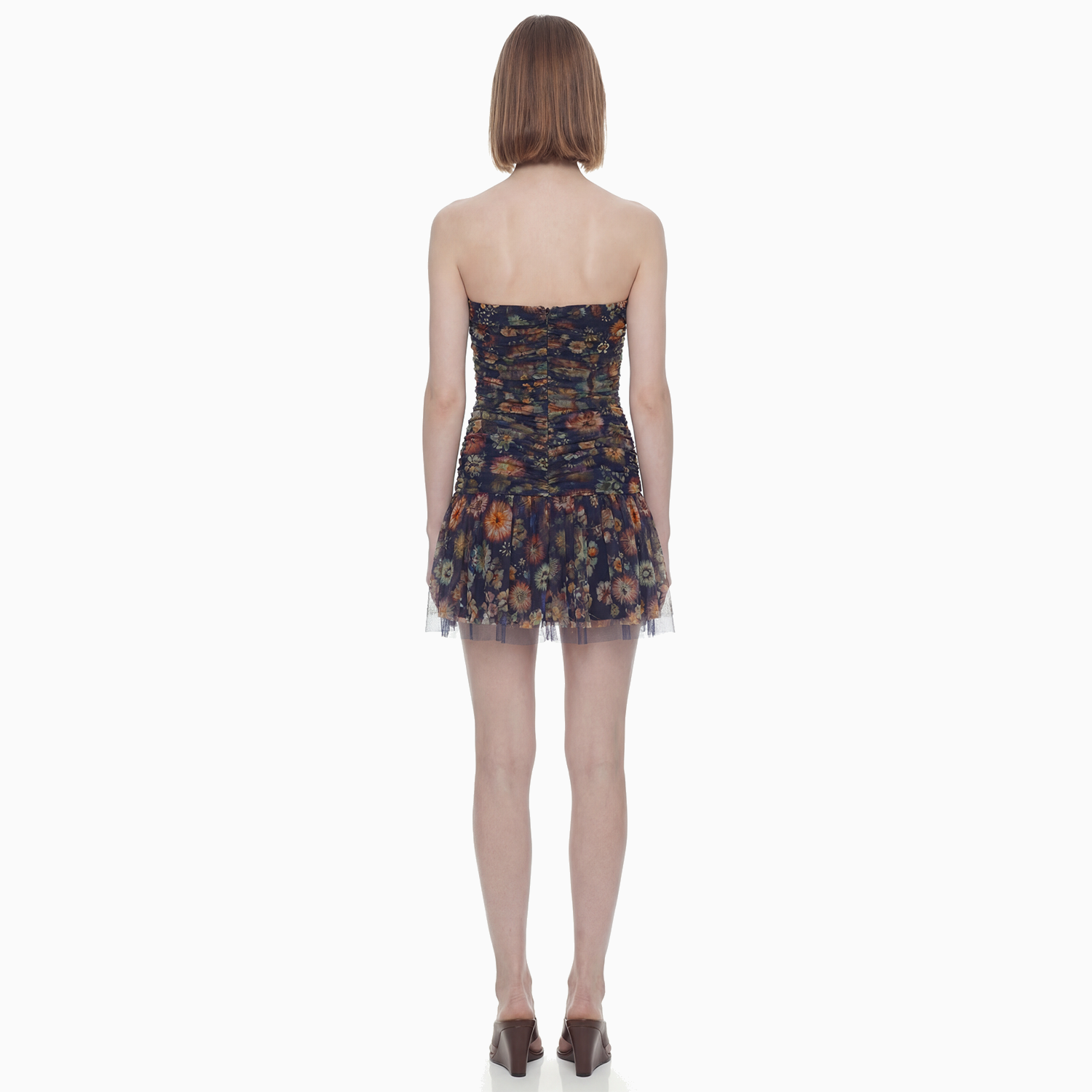 Vestido Curto Tule Hibisco