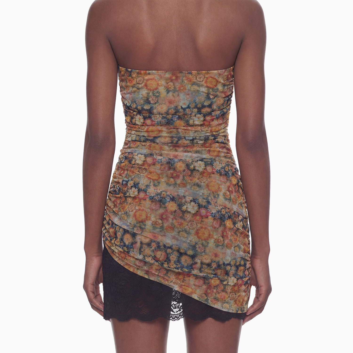 Vestido Curto Tule Renda Hibisco