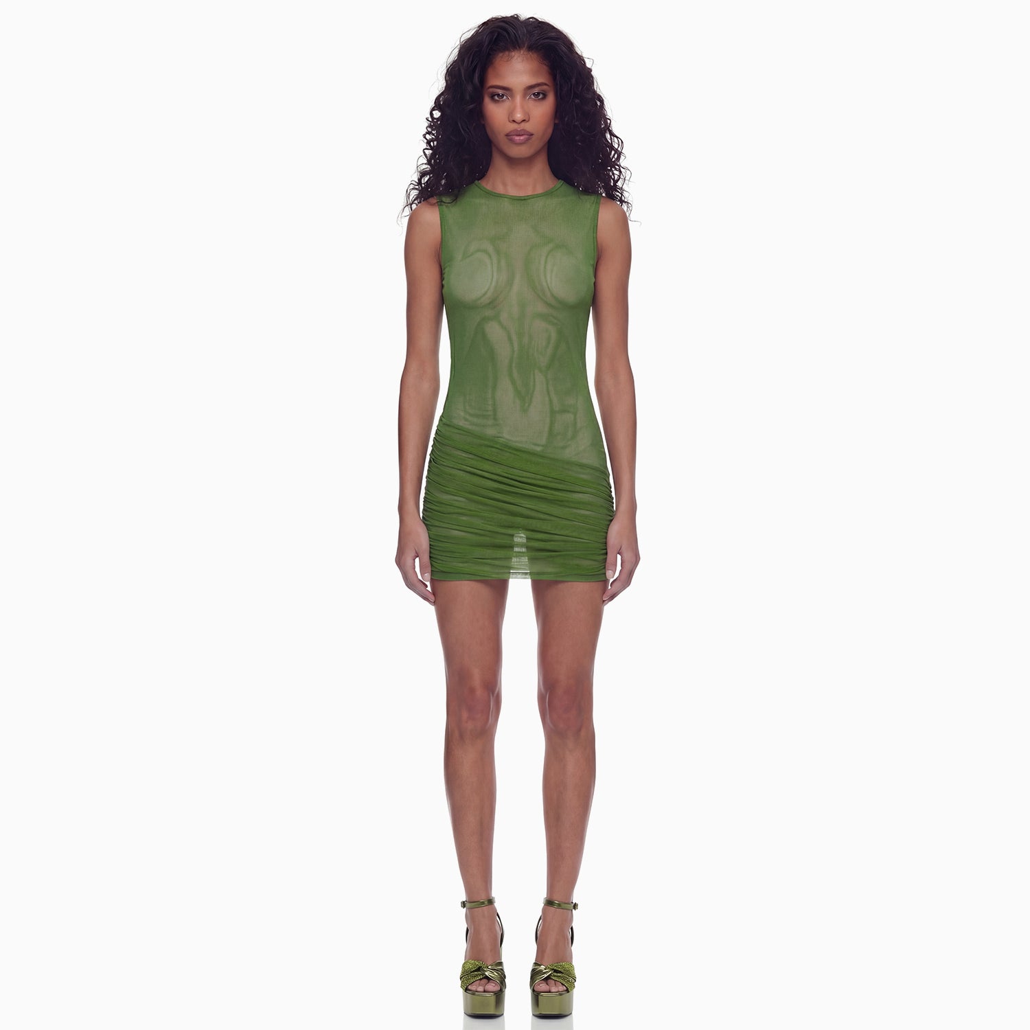 Vestido Drapeado Tule Hexa