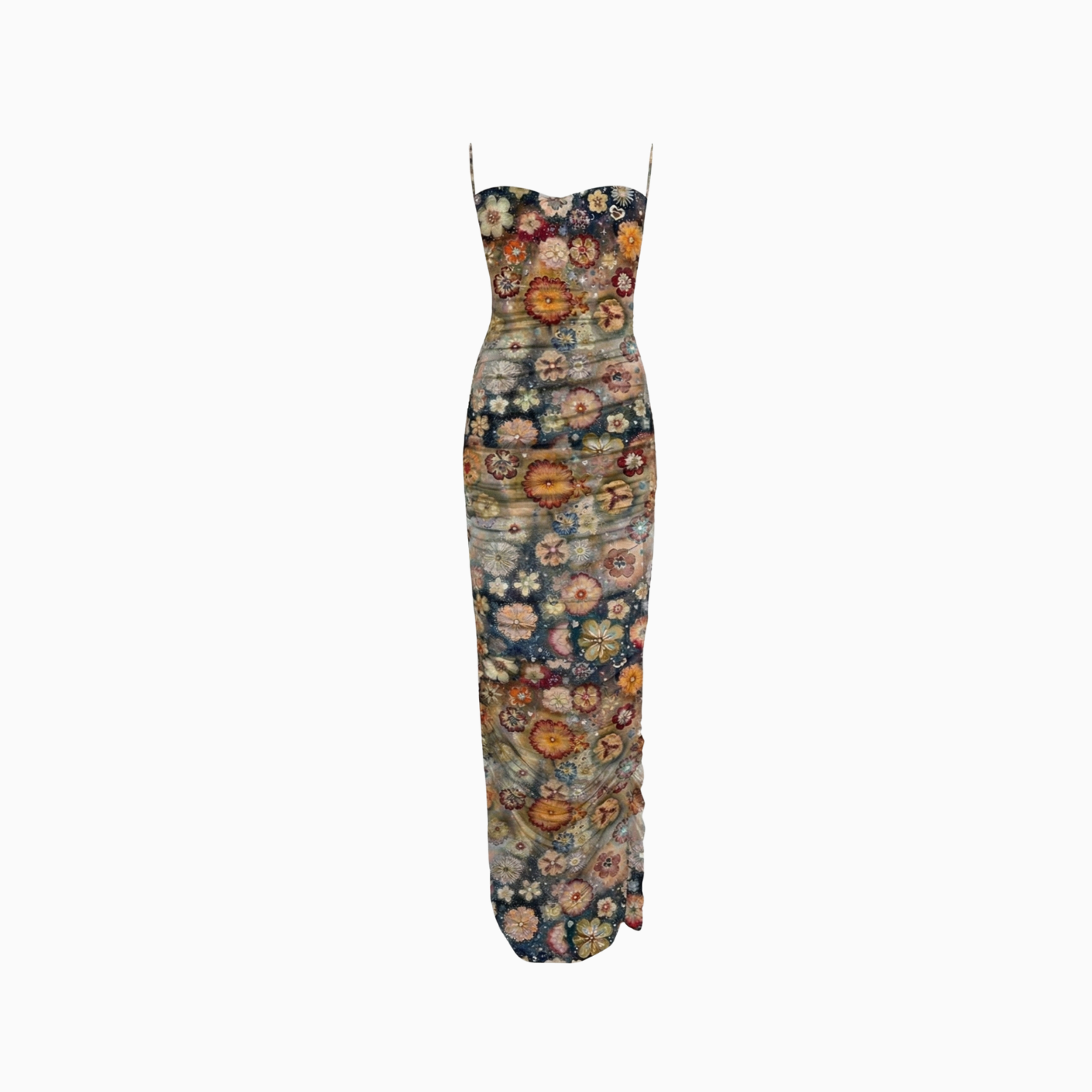 Vestido Longo Tule Hibisco
