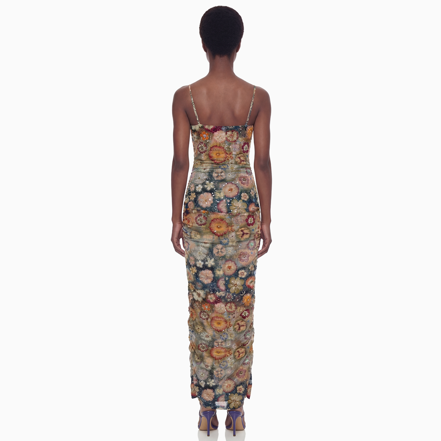 Vestido Longo Tule Hibisco