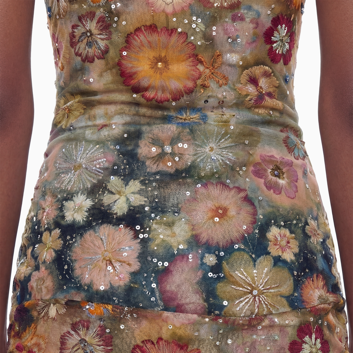 Vestido Longo Tule Hibisco