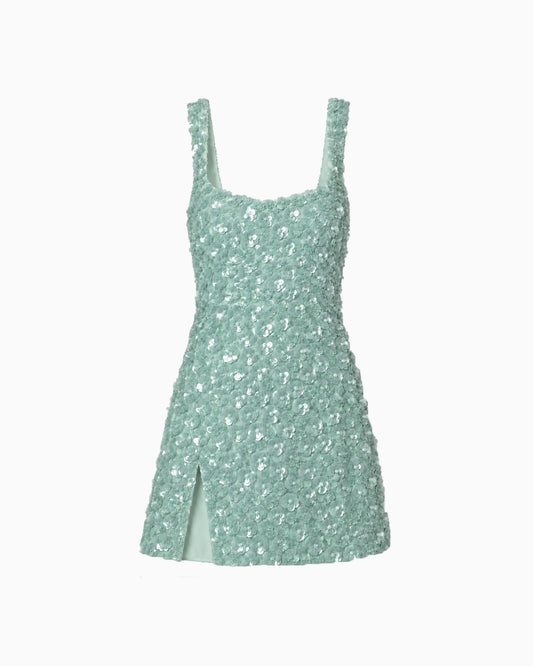 Vestido Paetê Floral