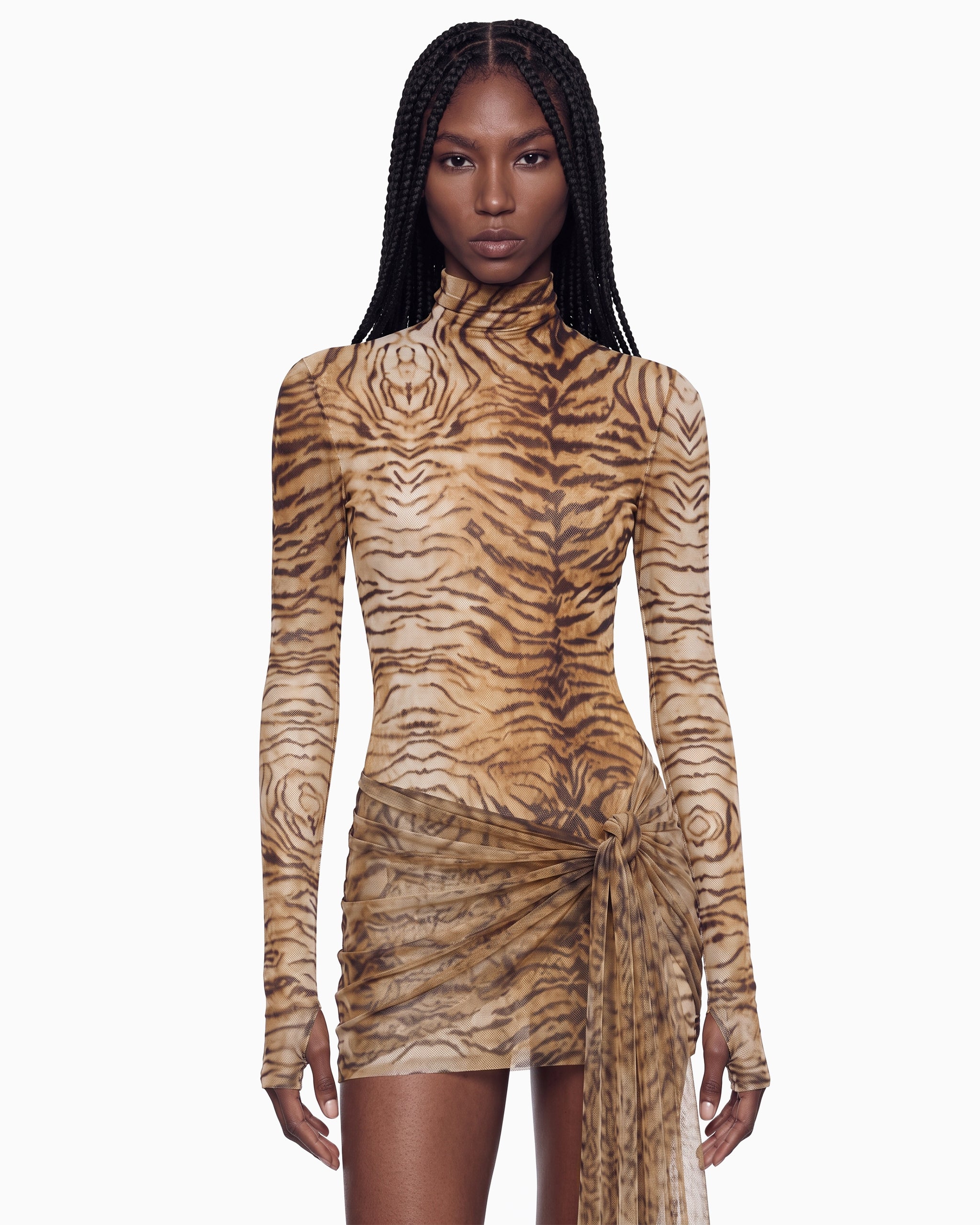 Vestido Tule Animal Print