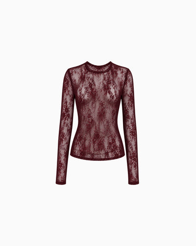 Blusa Manga Longa Renda Haze