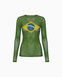 Blusa Tule Bandeira