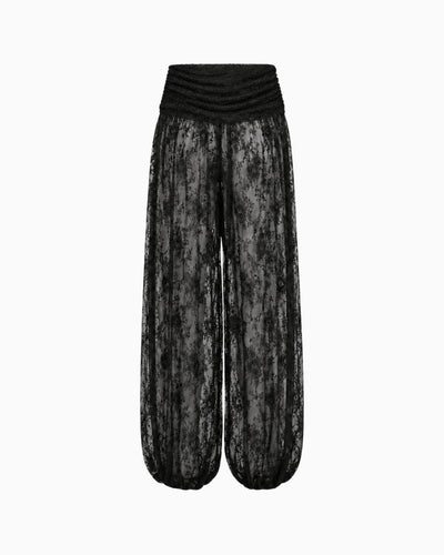 Calça Aladim Pala Drapeada Renda Haze