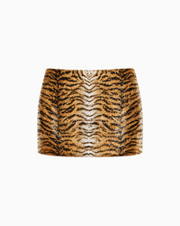 Mini Saia Paetê Animal Print