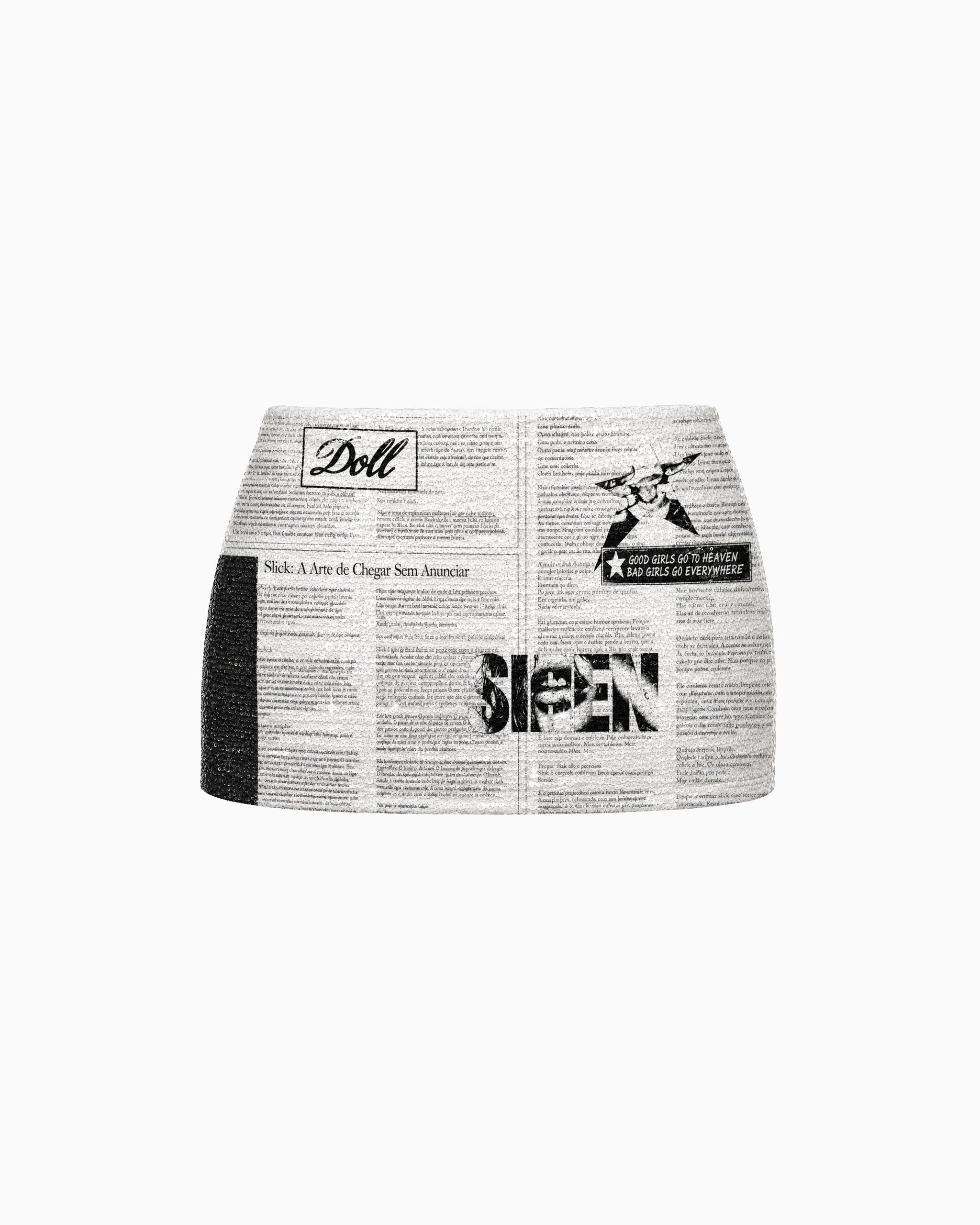 Mini Saia Paetê Disco