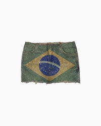 Mini Saia Strass Bandeira