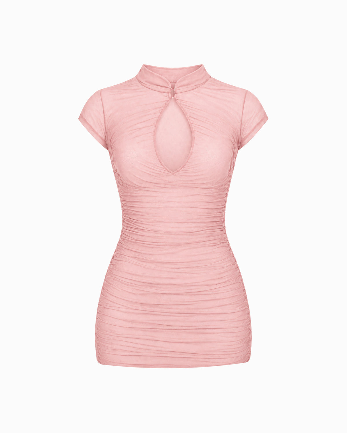 Vestido Tule Drapeado Gota