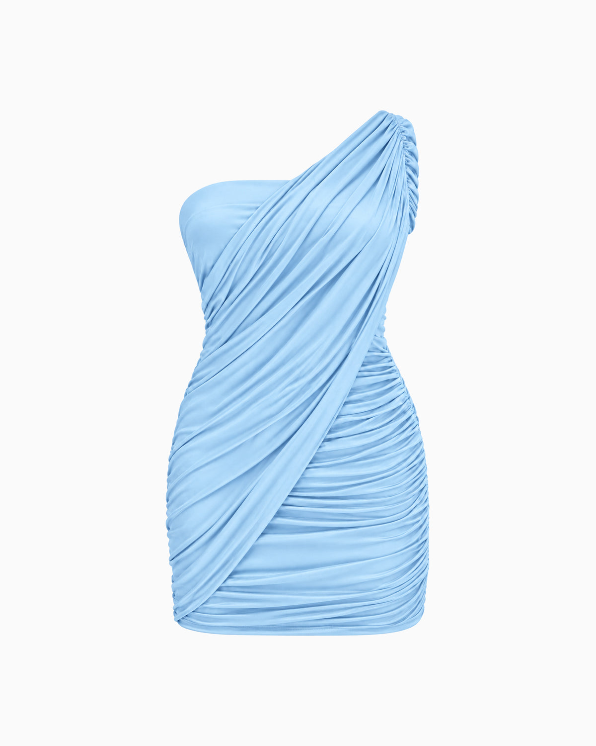 Vestido Ombro Único Mistral azul, vista frontal
